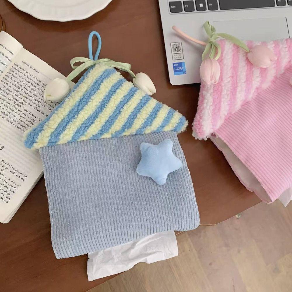 Space Saving Tissue Holder House Shape Tissue Box Cute Tissue Bag