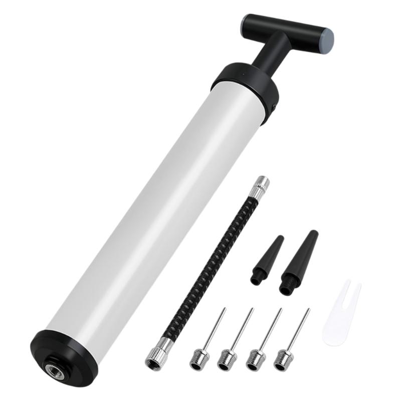 

Manual Ball Pumps Small Sports Ball Inflator with Needle, Nozzle, Hoses Hand Pumps for Volleyballs, Soccer, Basketball