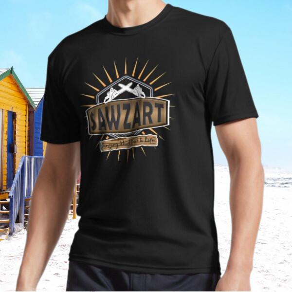 

New Sawzart - Bringing Wood Back to Life Active T-Shirt Funny Size S - 5XL M
