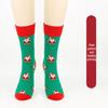 "Trendy Colorful Men's Socks: Medium/High Tube, Large Christmas Elements, Casual Cotton."