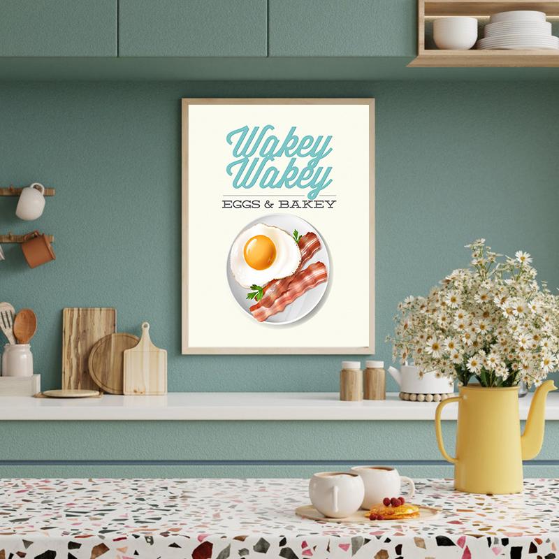 Bowl Food Posters and Prints Rice Noodle Egg Pho Canvas Painting Nordic Wall Art HD Picture Modern Kitchen Restaurant Home Decor