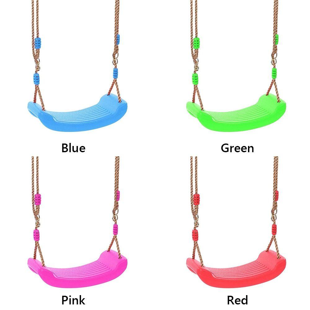 Plastic Children's Swing with Hanging Rope Multicolor Kids Swing Adjustable Height Accessories Baby Suspension Chair