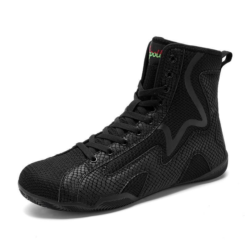 Men's One-Piece Professional Boxing & Wrestling Shoes