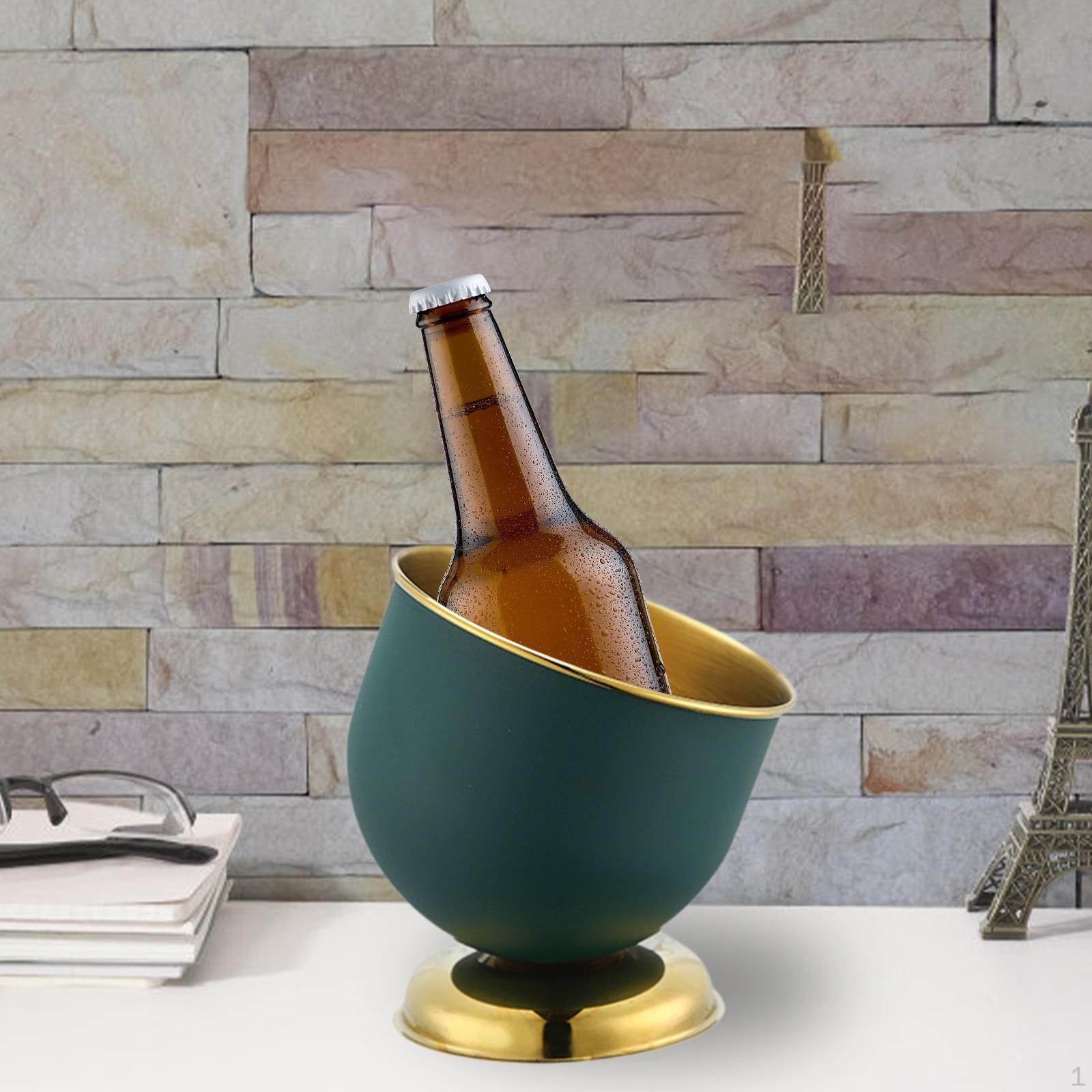 

Ведро для охлаждения напитков, подарков, пива Essential Beer Home Bar Events Height 20cm_Dark green