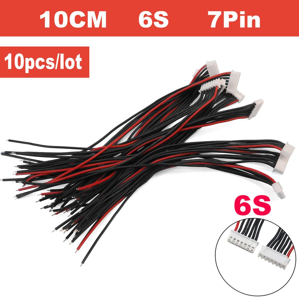 10pcs/lot 1S 2S 3S 4S 5S 6S 7S 8S Lipo Battery Balance Charger Cable IMAX B6 Connector Plug Wire 30 20 15 10cm Single Head Wire