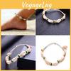 Charm Retro Bohemian Carved Wood Beads Shell Pendant Anklet Handwork Weaving