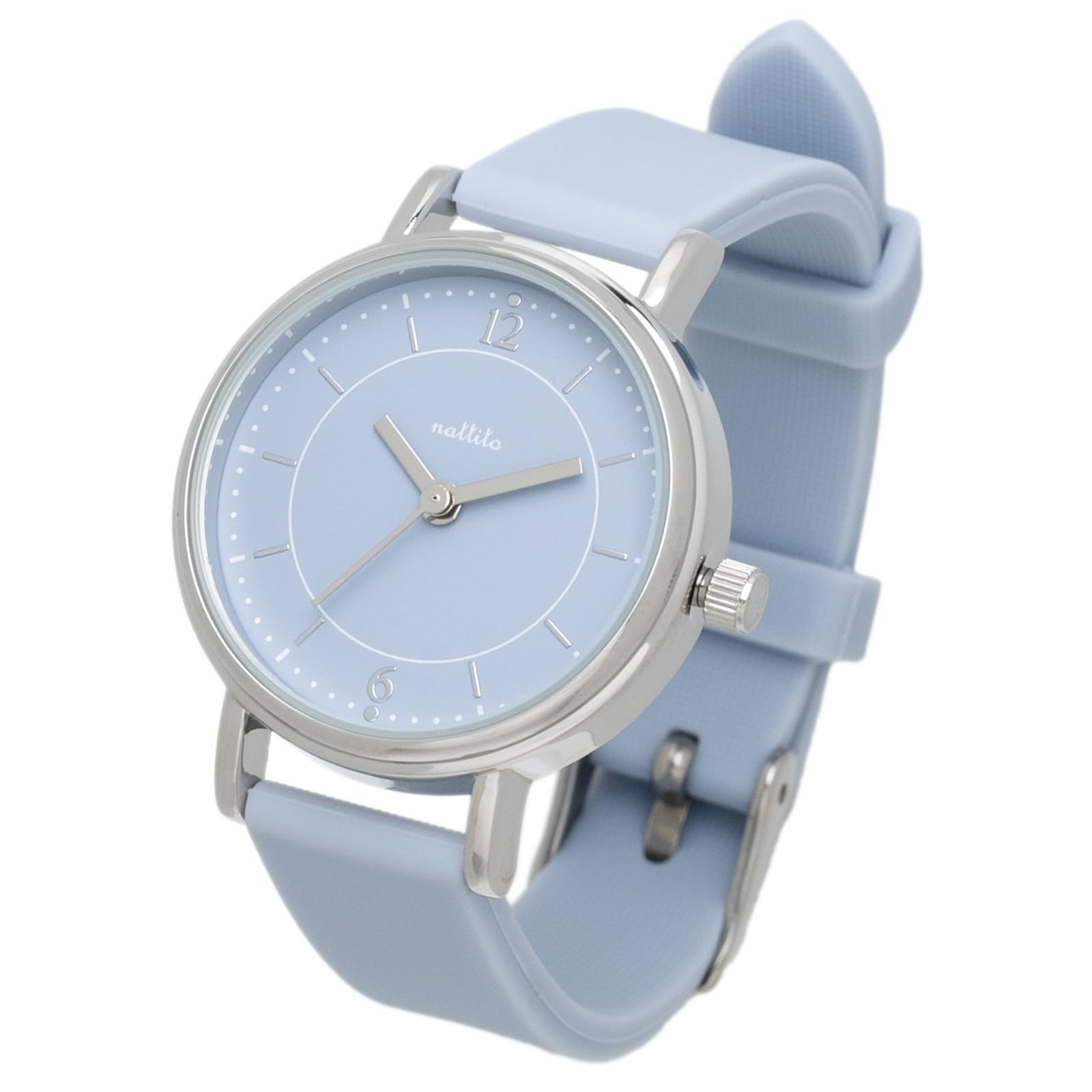 

[Fieldwork] Women s Watch Analog Silicone Belt Laminated Adi Blue YM113-3
