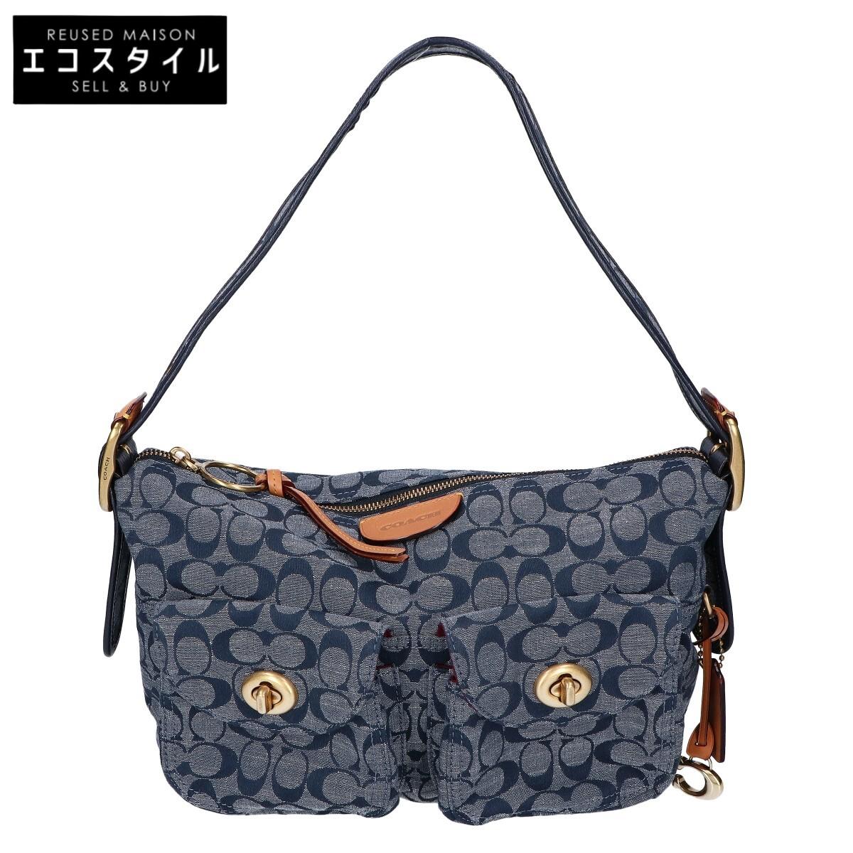 

COACH [Excellent Condition] 3240 Signature Chambray Card Shoulder bag blueUsed