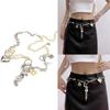 Vintage Women Waist Belt Vintage Thin Y2K Style Belt with  Pendant Women Metal Commuting Waist Belt