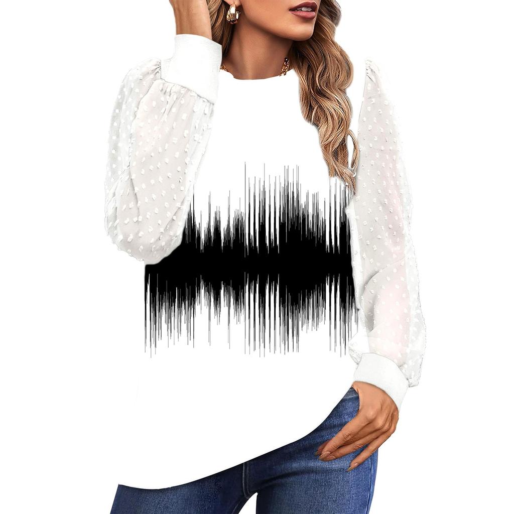 Tops For Women Long Sleeve Pullover V Neck Button Casual Shirts Top