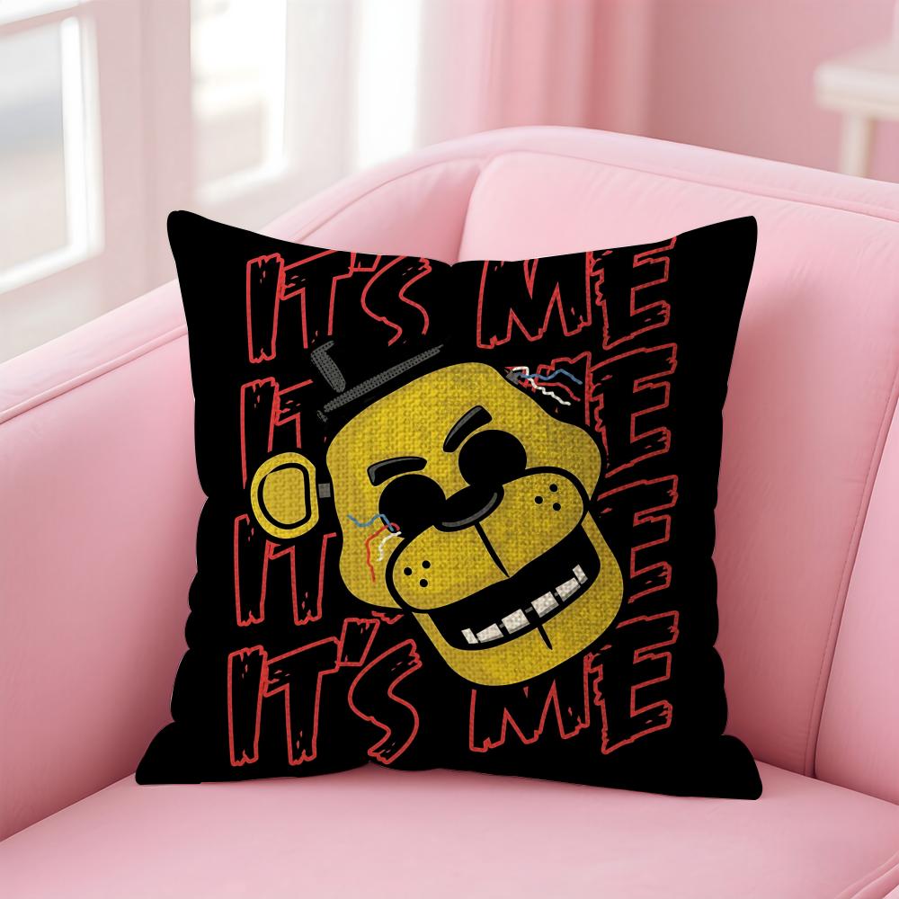 FFive Nights at Freddys Cushion Cover Natural Linen Pillow Case DoubleSided Print Decorative Sofa Pillowcase Home Decor Gift