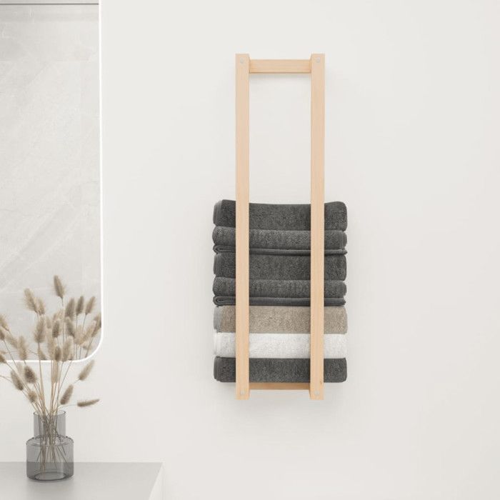 VidaXL Porte-serviette 23x18x90 cm Bois de pin massif 822397