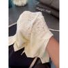 Plus-Size Hooded Lace Embroidered Long-Sleeve Knit Top for Women, Early Spring 2026 French Korean Style Slim-Fit Base Layer