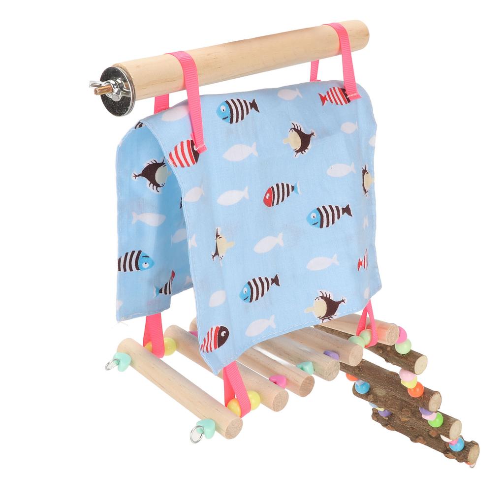 Pet Hammock Tent Colorful Climbing Exercise Small Pet Hanging Nest with Ladder for Parrot Hamster