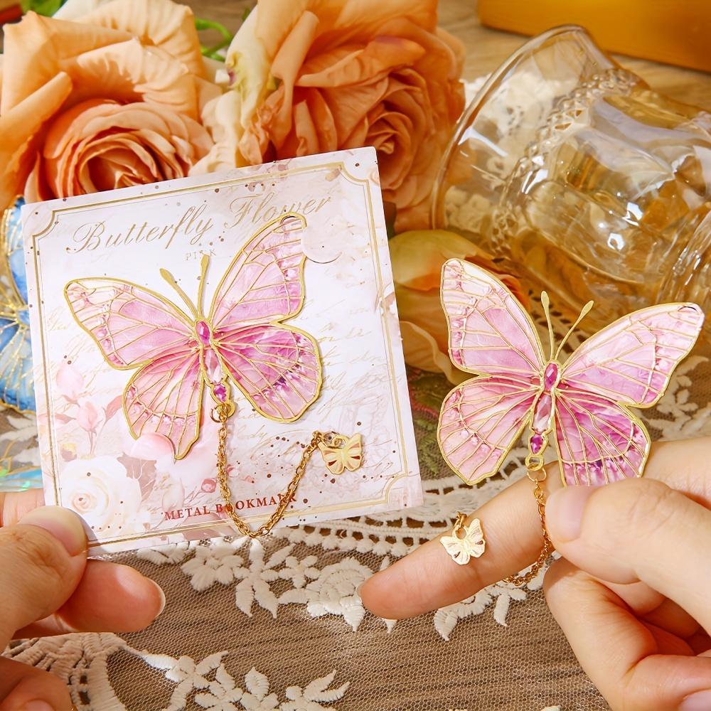 Colorful Butterflies Metal Bookmarks for Birthday Gifts Collector Souvenir Book Lovers Writers Readers Friends Students Festival Stationery Supplies