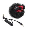 PATIKIL Microphone Fur Windscreen 5mm x 55mm Windshield Khaki Indoor/Outdoor (2-pack)