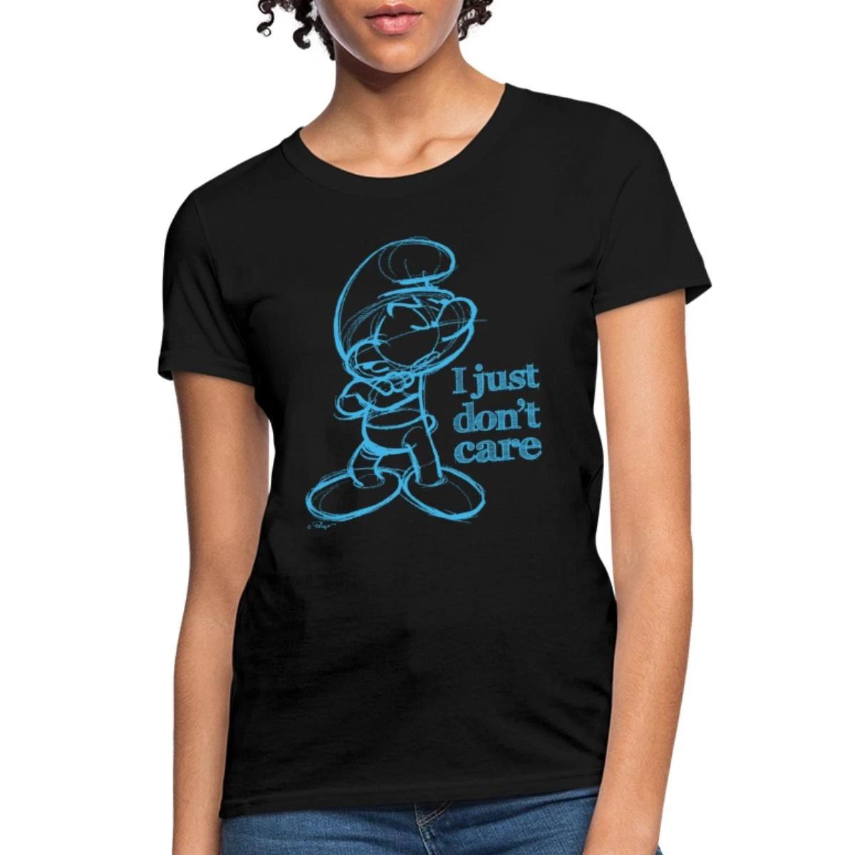 The Smurfs I Just Don’t Care Women s T-Shirt XXXL