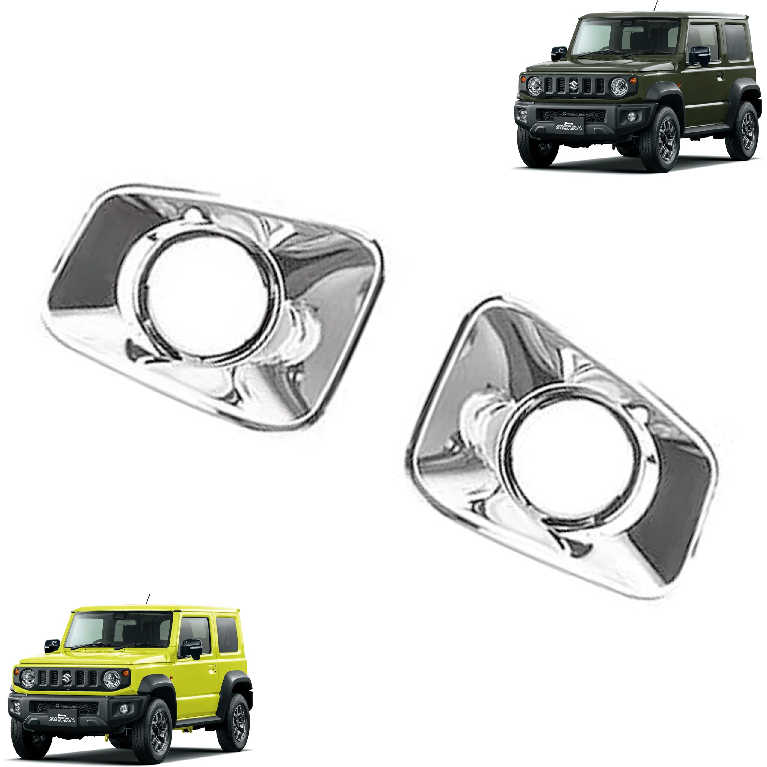 

[Aobexalt] Jimny Sierra JB74W 2019 Exterior Parts Fog Light Cover серебряный