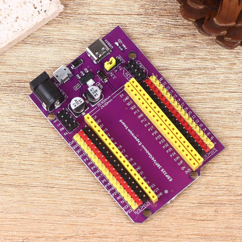 Esp32/Esp32-S Development Extension Board 38-Pin With Triple Power Input (Type-C/Micro Usb/Dc) For Stable Diy Applications