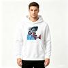 Men Anime Print Pullover Hoodie Casual Long Sleeve Streetwear Sweatshirt