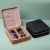 Versatile Sturdy Leather Watch and Eyewear Storage Case with See Through Clear Top for Easy Viewing Home Accessory