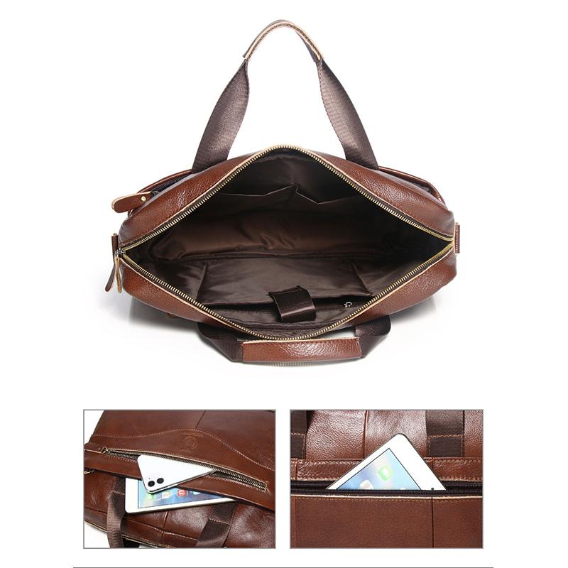 Echte Leder Aktentaschen Hart für Herren 15,6 Zoll Büro Business Computertasche Vintage Handtaschen Laptop Aktentaschen