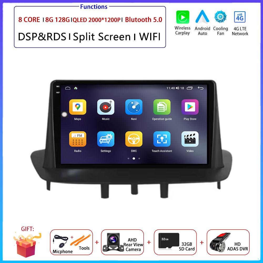 Android OS For Renault Megane 3 Fluence Samsung SM3 2008 - 2014 Car Radio Stereo Multimedia Video GPS Navigation Player BT 5.0