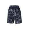 Li Ning Full Print Letter Mid Waist Straight Casual Shorts Men Shorts Black AKST613-1