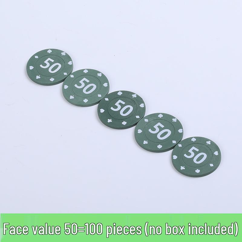Boxed 100 Plastic Chips for Card Games: Baccarat, Mahjong, Poker