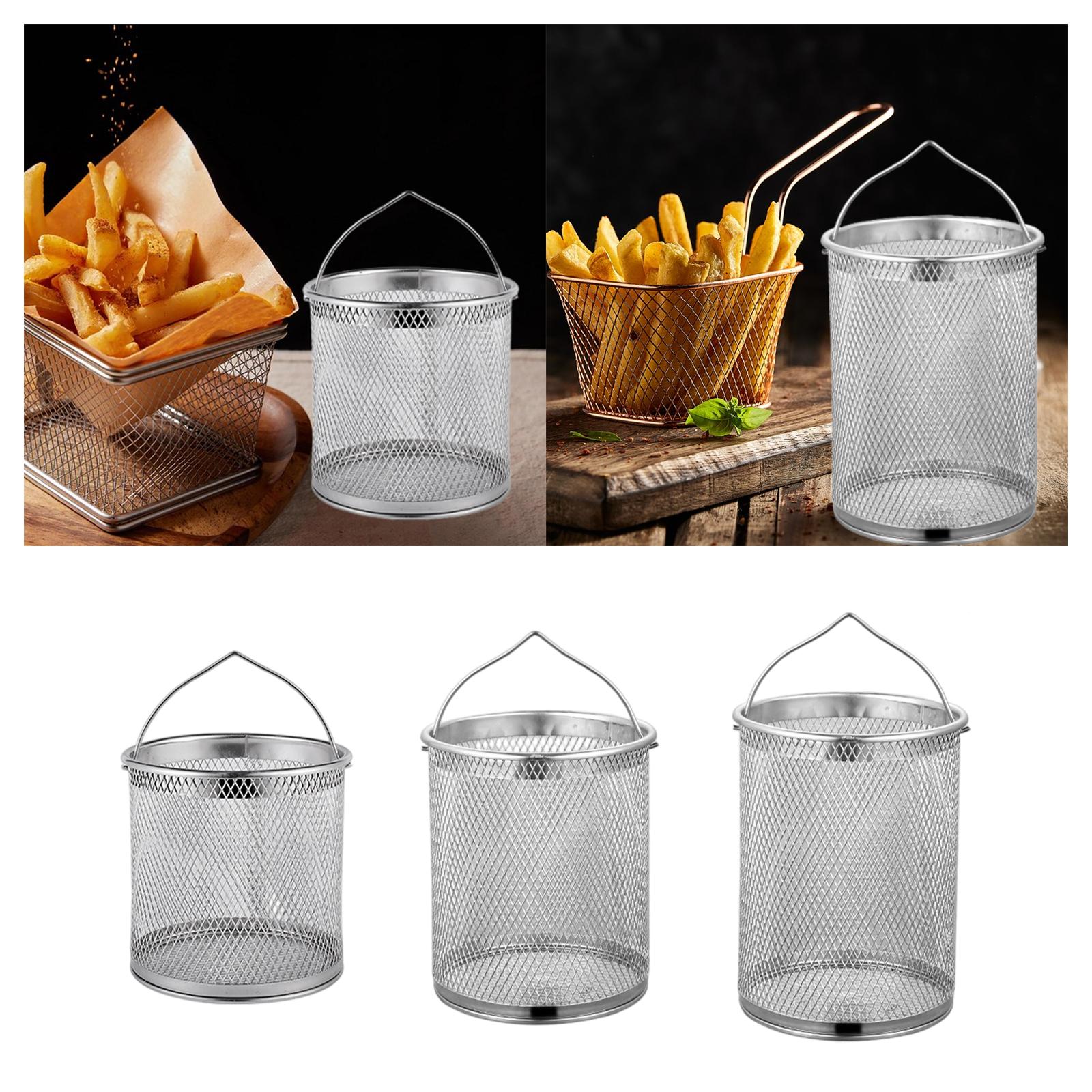 Deep Fry Basket Pasta Strainer Utensil Easy to Clean Noodle Strainer Oil Pot Basket Colander for Kitchen Dumplings Spaghetti 12cmx12cm