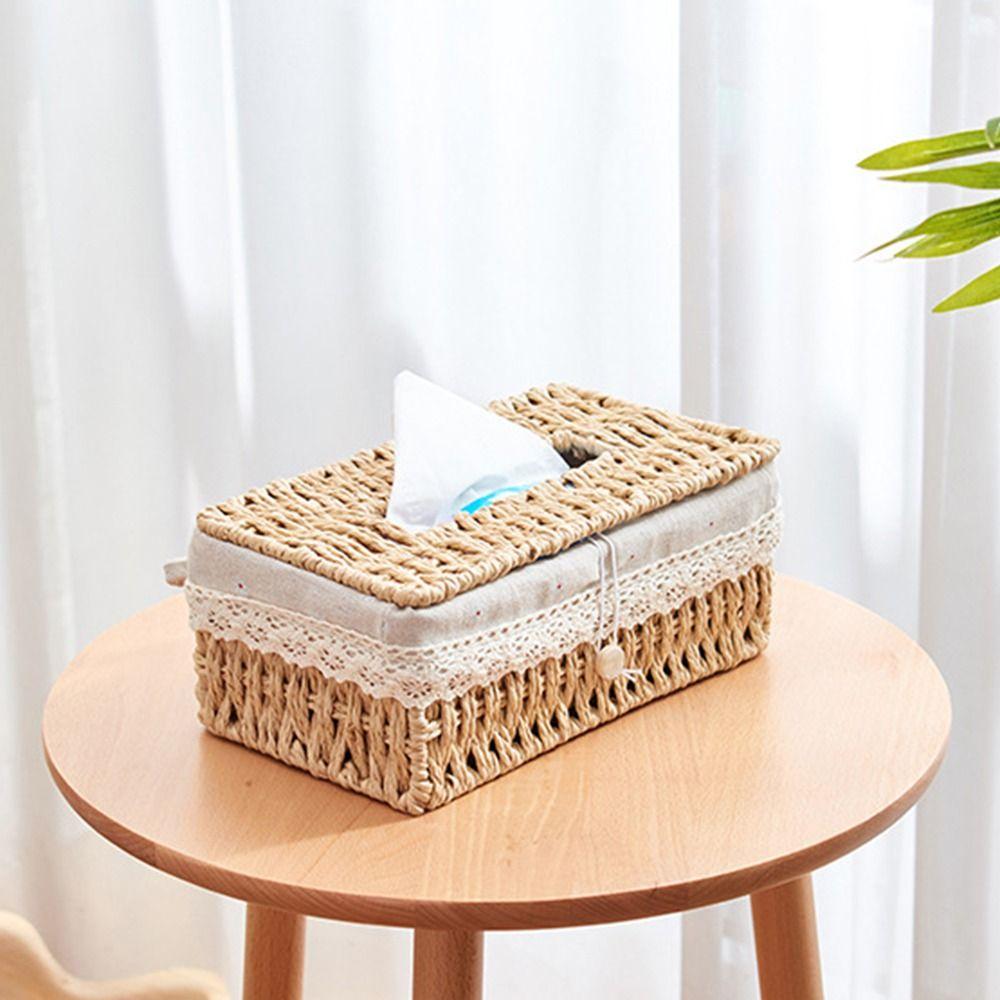 Household Napkin Case Creative Tissue Box Cover Rustic Tissue Holder  Home Decoration