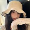 French Style Straw Sun Hat Temperament Sun Protection Cap Sunscreen Seaside Beach Cap  Outdoor