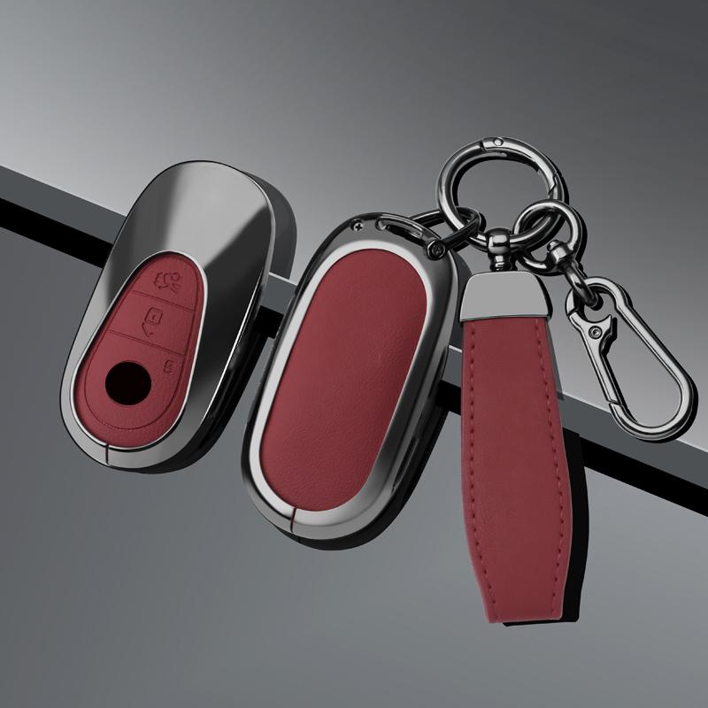 Zinc Alloy Leather Car Key Cover For Mercedes Benz Ces Class Glc W206 W214 W223 E300 C260 C300 S450 S500 S400 Key Cover