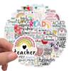 50 Popular Teacher's Day Graffiti Stickers To Decorate Suitcase Notebook Waterproof Stickers