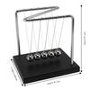 5.51x4.65x5.91in Balance Pendulum Ball Wooden Base Physics Toy Steel Swing Balls  Home Decoration