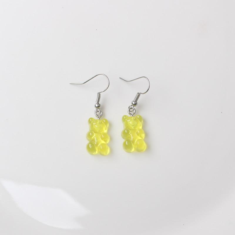Cute Acrylic Pendants Hook Earrings Sequins Beer Bottle Women Dangle Earrings Korean Fashion Bear Small Earrings Pendientes