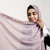 Versatile Elegant Women Hijab Thin Embroidered Edging Embroider Scarf Breathable Chiffon Headscarf Shawl Women Headwear