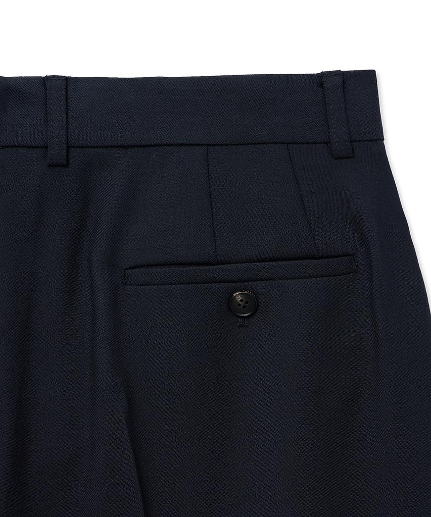 NOIRER Lux Wool Wide Slacks (Navy)