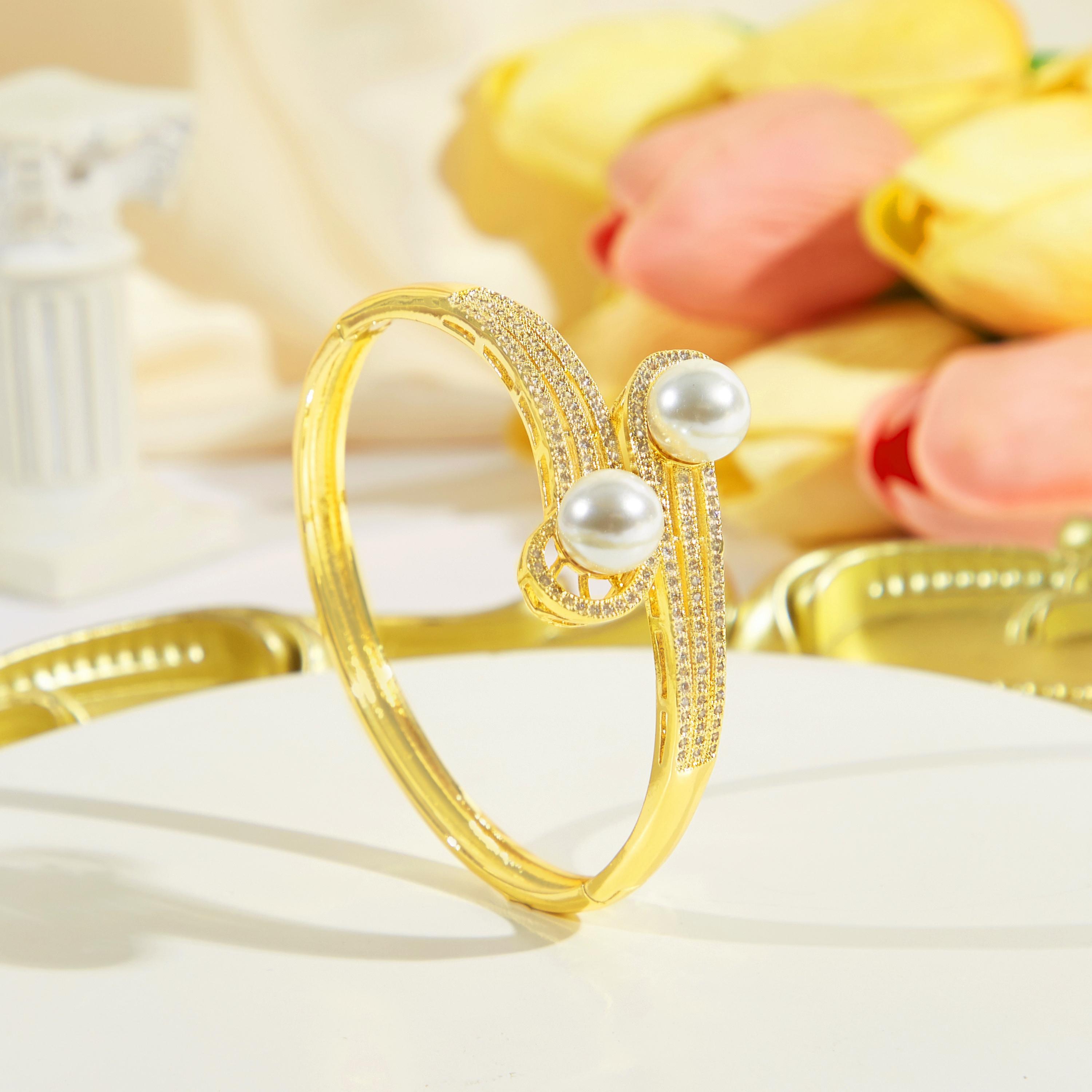 

CMM Ретро Аристократические Этнические Украшения Золотой Цирконий Браслет Шарм Искусственный Жемчуг Банкет Вечеринка Свадьба Женские Ювелирные Изделия Аксессуары золотой