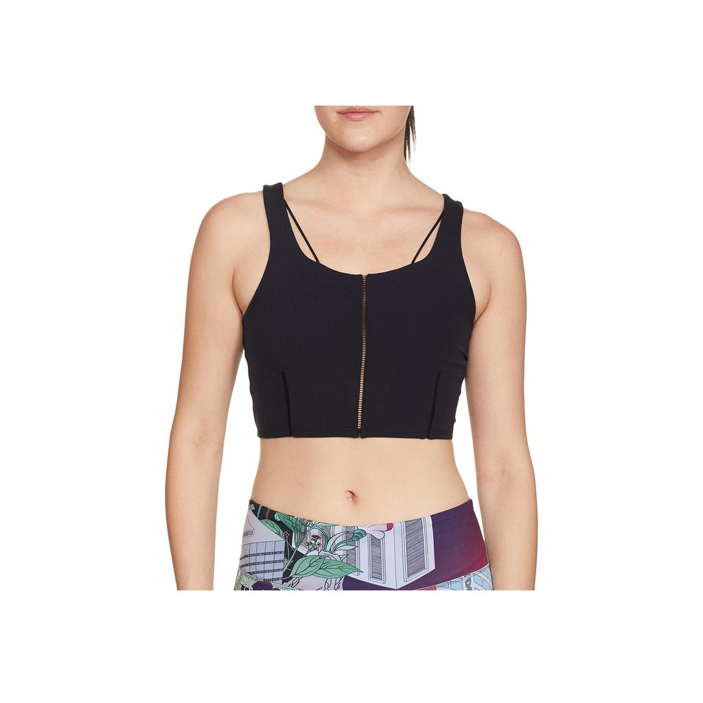Nike Yoga Luxe Infinalon Crop Tank Top Women Tops Black CJ3666-010