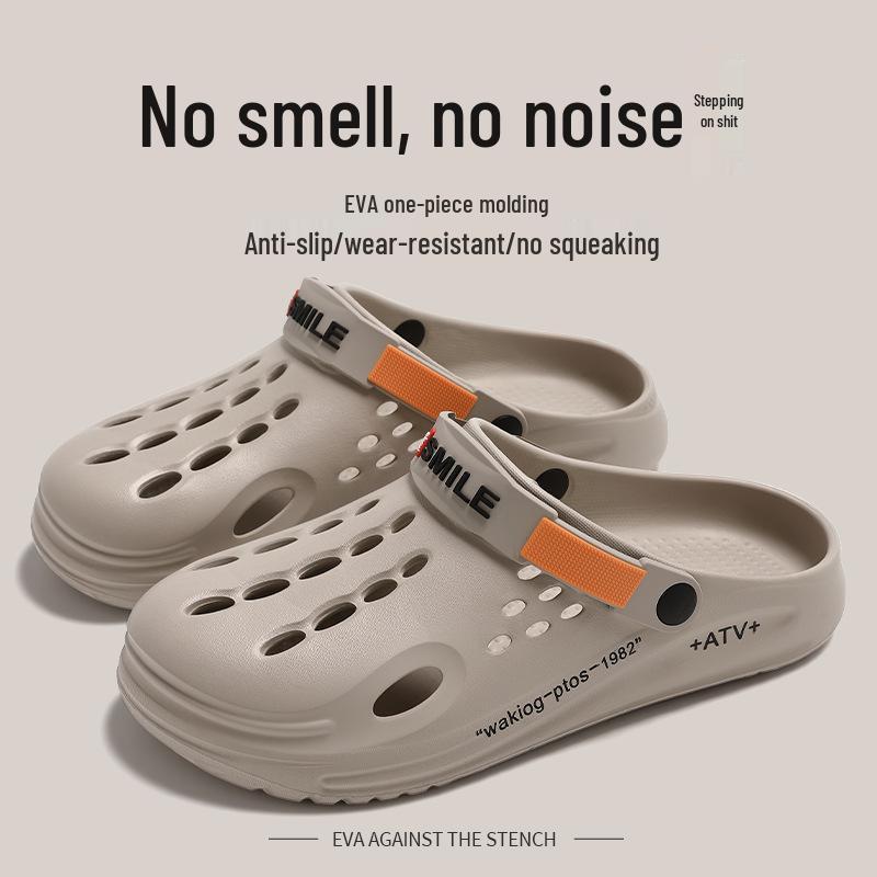 Spring/Summer Couple's One-Piece EVA Shoes: Comfortable, Casual, Puff Design, Non-Slip Sole.