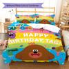 Biancheria da letto con motivo Hey Duggee, Set piumone Copripiumino Federa Regalo di compleanno per la casa(1 * copripiumino + 2 * federa, senza nucleo)