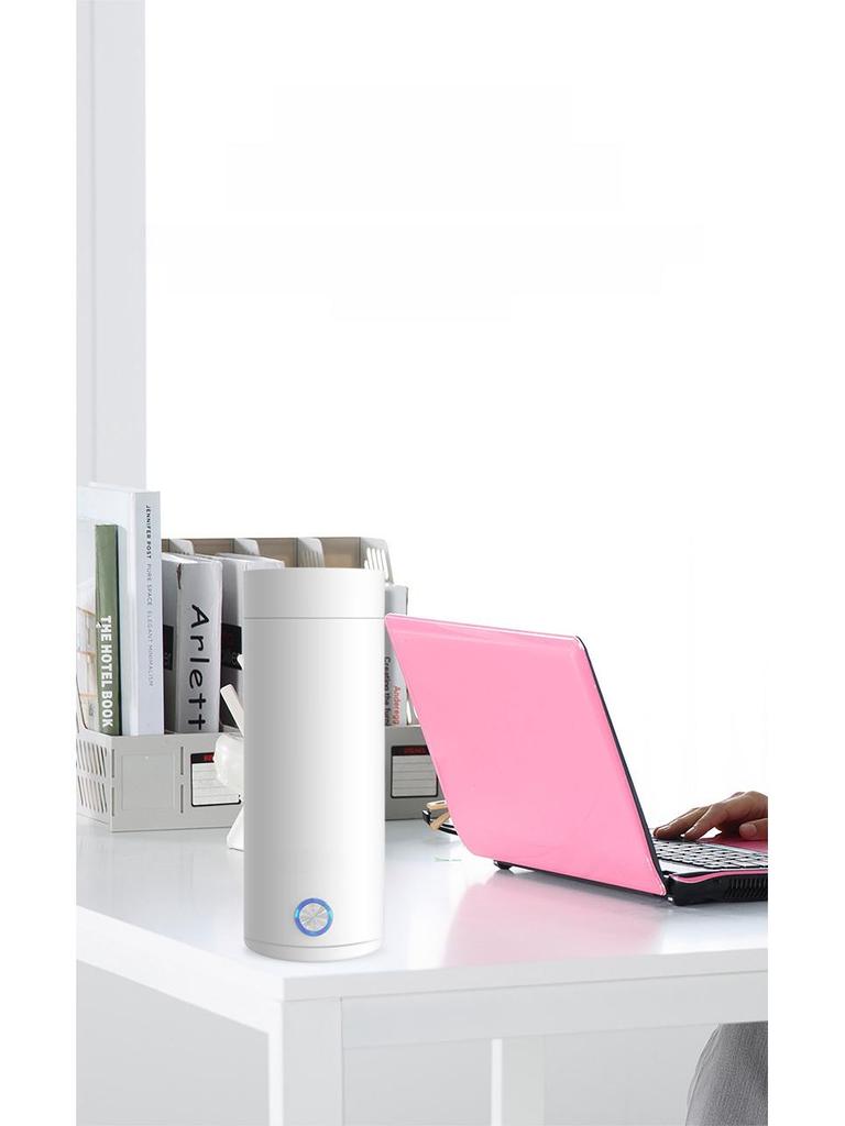 Compact Electric Travel Kettle - Portable Heated Water Cup and Insulated Health Pot