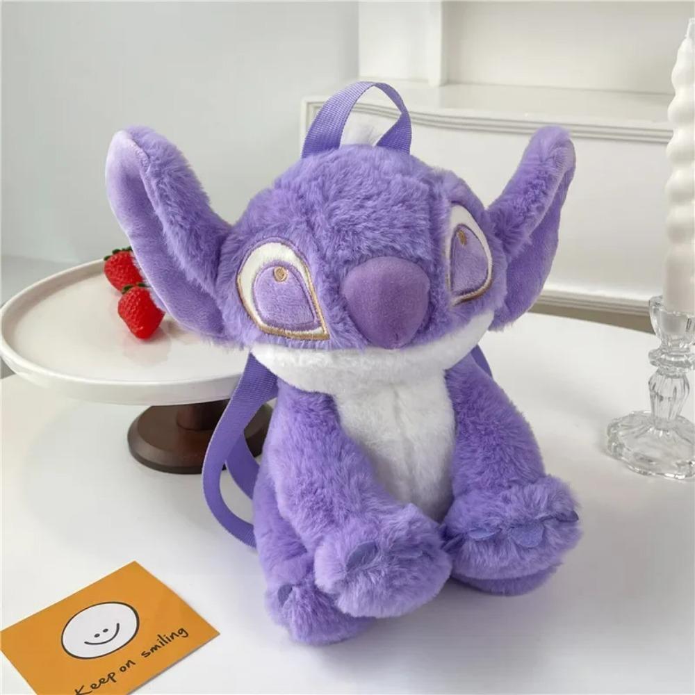 Purple Stitch Plush Toy Backpack Cartoon Cute Travel Plush Toy Backpack Giving Girls Birthday Gifts