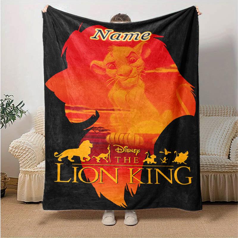 Custom 1pc Lion Heart Blanket, Soft And Comfortable Blanket, Casual Warm, Camping Travel Blanket, Good Birthday Gift Q29082