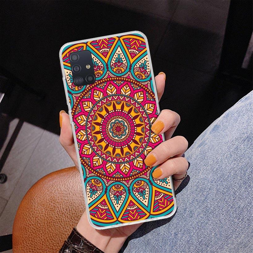 Totem Mandala Colorful Flower Phone Case For Samsung Galaxy A52 A32 A22 A12 A51 A31 A50S A30S A20S A10S Note 20 Ultra 10 Plus S1