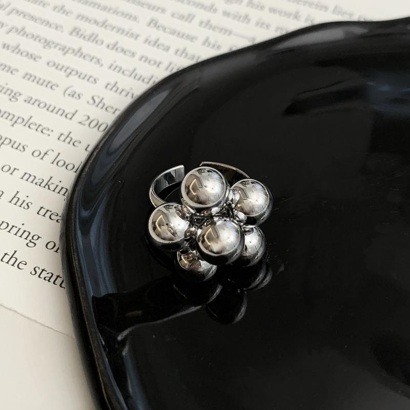 Hiphop Metal Irregular Opening Ring Wide Band Niche Design Men Women Simple Trendy Versatile Jewelry Gift Ring