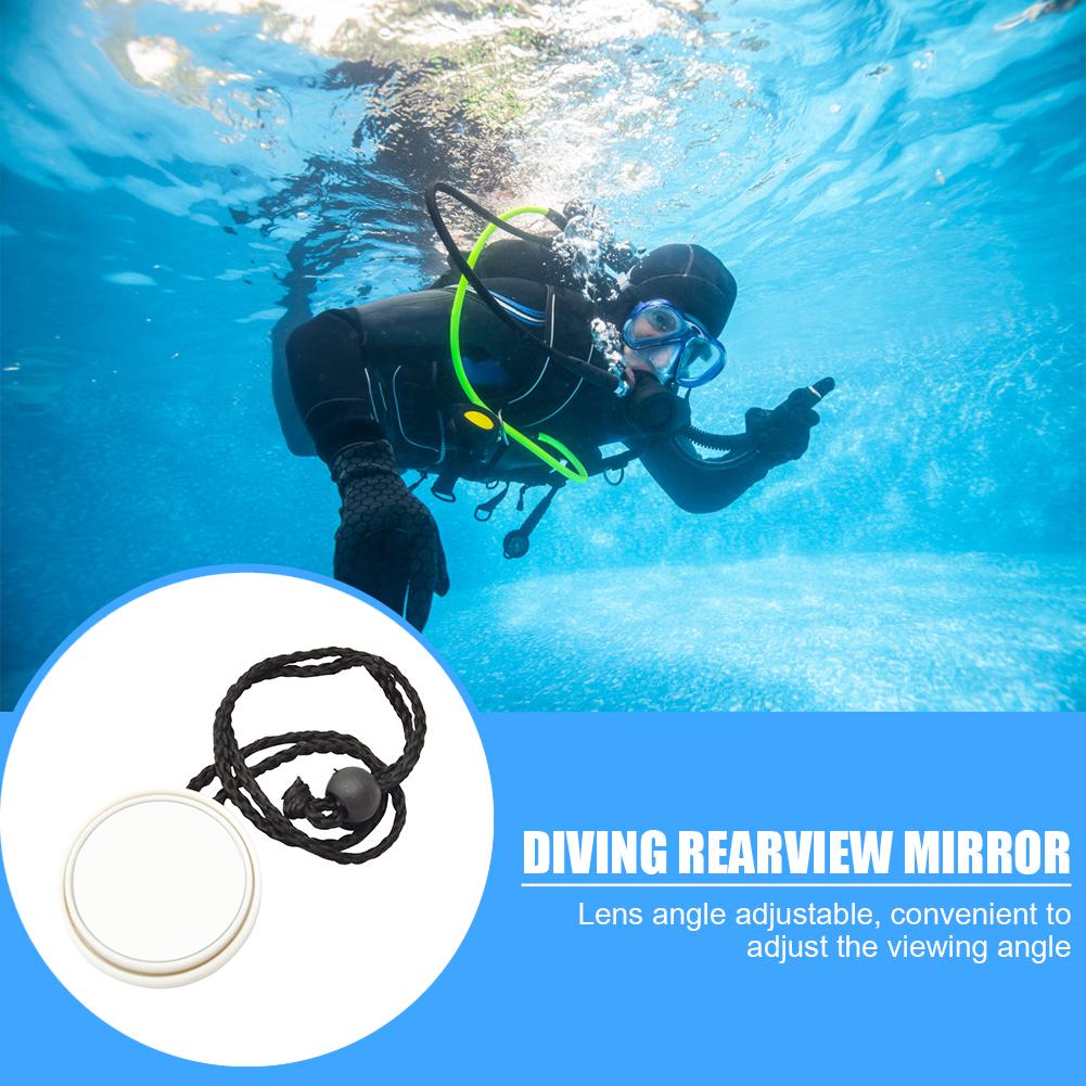360 Degree Adjustable Rearview Mirror with Lanyard Safe Diving Scuba Diving Gear Safety Watering Elements