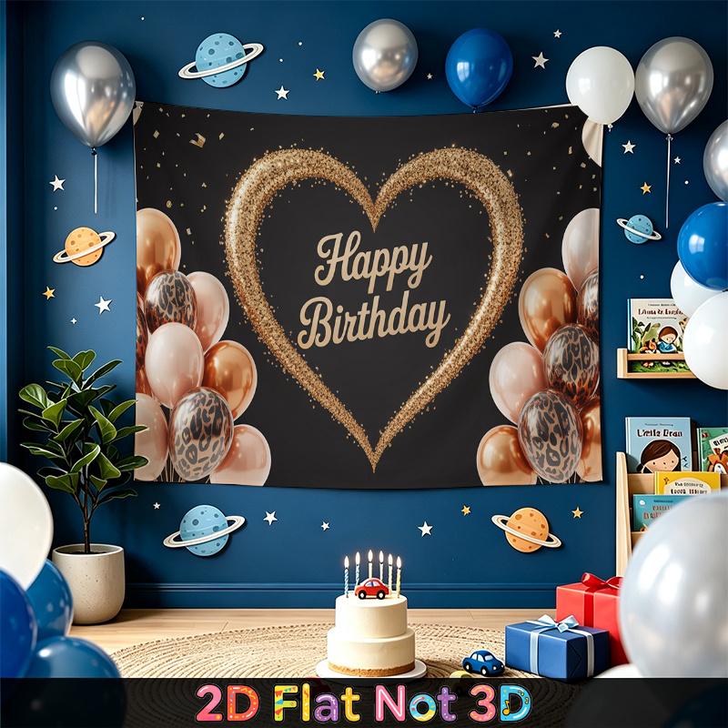 Party Backdrop Happy Birthday Birthday Heart Photo Booth Background Front Door Decor