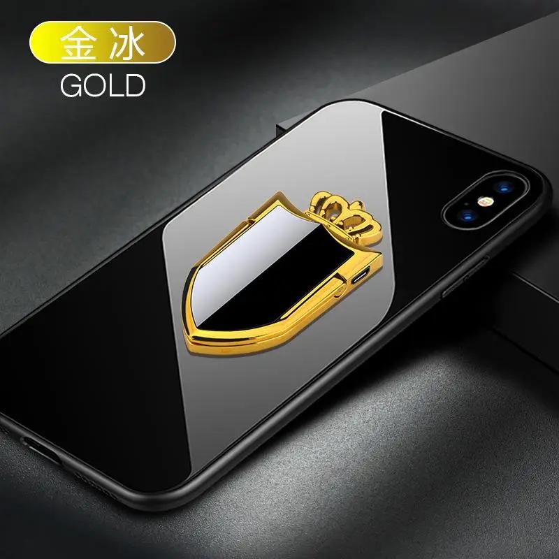 Electric Windproof Metal Lighter Double Arc Flameless Plasma Rechargeable USB Lighter LED Power Display Does Not Contain Gas